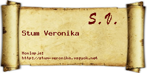 Stum Veronika névjegykártya